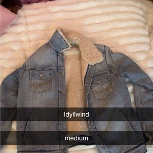 Idyllwind Light Blue Denim Jacket with Cream Sherpa